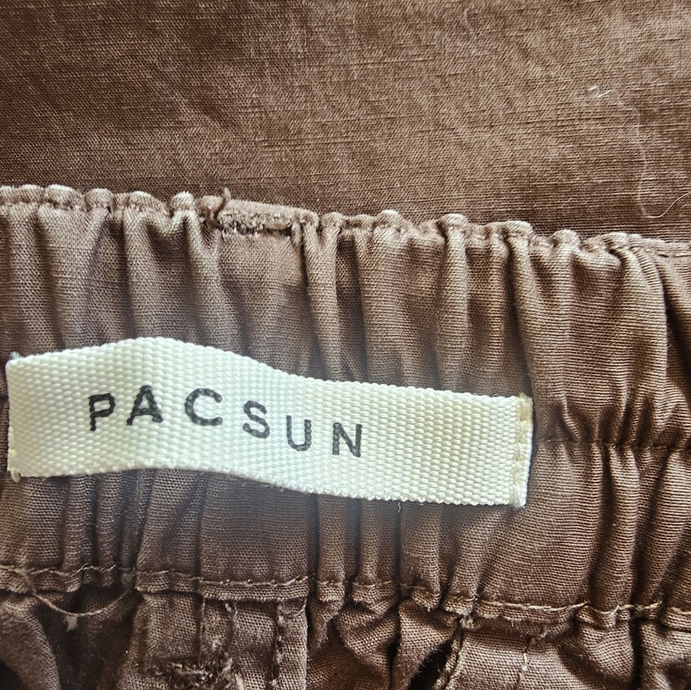 PacSun Brown Cargo Pants Wide Leg Low Rise Size XS - Picture 5 of 6